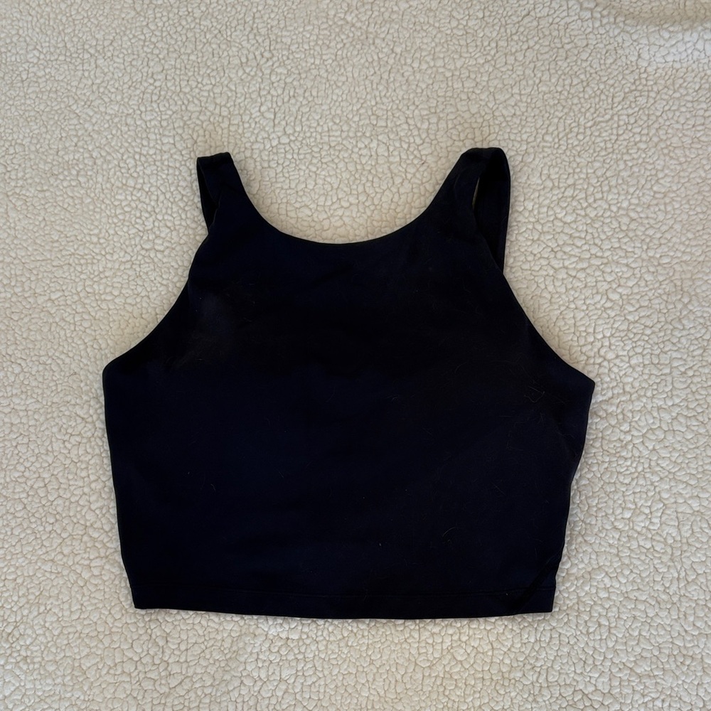 Navy Women's Crop Sports Bra